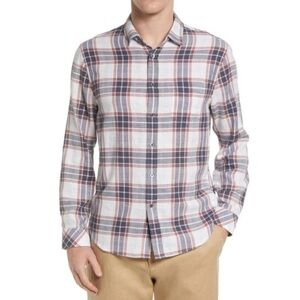 Rails Wyatt Plaid Button‑Up Shirt – White Melange Steel, Men’s Size XL New